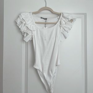 Zara Ruffle Sleeve Bodysuit